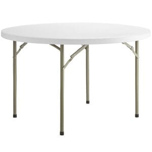 48" Round White Table