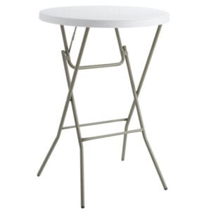32" Round White Cocktail Table