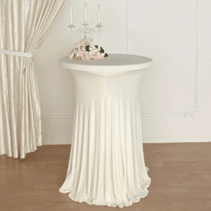 Cocktail Table Tablecloth with Wavy Drape
