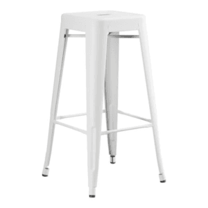 White Metal Bar Stool Rental
