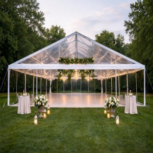 40' x 80' Frame Tent - Clear Top