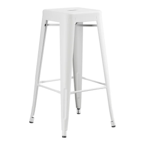White Metal Bar Stool